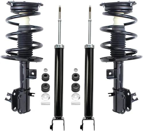 Vista 23 de Detroit Axle - Puntales y Amortiguadores para Chevy Traverse Buick Enclave GMC Acadia Saturn Outlook 2007-2012, 2 puntales delanteros con resorte