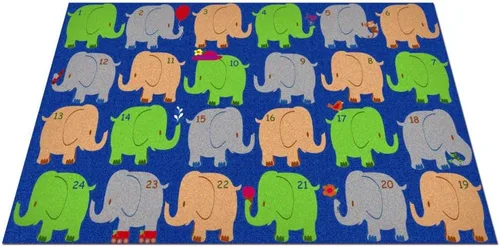 Vista 30 de KidCarpet.com ABC Rainbow - Alfombra para aula con 24 asientos, rectangular de 7 pies 6 pulgadas x 12 pies