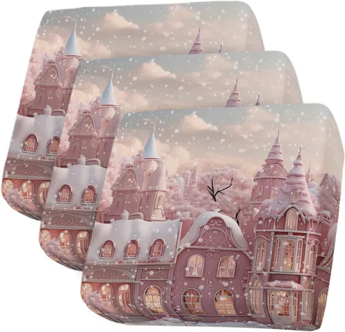 Vista 21 de Prime Leader Fundas de cojín para sofá, fundas de cojín para sofá, diseño de copos de nieve, color azul, fundas elásticas para sofá, protector
