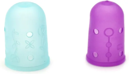 Vista 4 de Clover I Sew for Fun - Juego de dedales flexibles, morado y azul 2