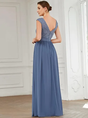 Vista 2 de Ever-Pretty Vestidos de dama de honor fruncidos con cintura imperio para mujer 0646