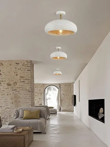 Vista 2 de Lámpara de techo retro hecha a mano, decoración de interiores, lámpara de techo moderna para sala de estar, comedor, dormitorio, lámpara colgante