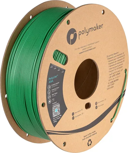 Vista 37 de Polymaker Filamento ASA de 0.07 in, negro, 2.2 lbs, resistente a los rayos 4.370 – 0.07 in negro (código hexagonal: #17161a)