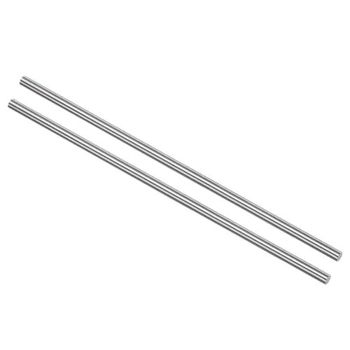 Vista 12 de uxcell 2 piezas varillas de metal redondas de acero, 2 mm x 200 mm de acero de alta velocidad (HSS) barra de torno herramienta, para eje engranaje