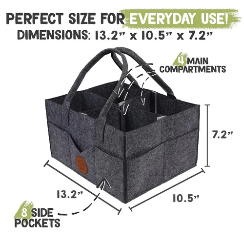 Vista 5 de KeaBaies - Cambiador de pañales portátil y organizador de pañales para bebé, tapete cambiador plegable impermeable para bebés, organizador grande