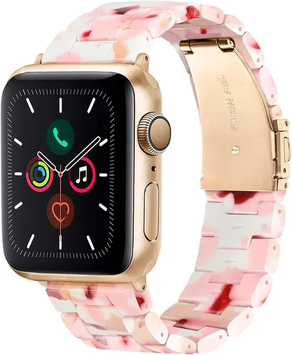 Vista 22 de HOPO Compatible With Apple Watch Band Thin Lightweight Resin Strap Bracelet Fashion Wristband Replacement For iWatch Bands Series Ultra 11 10 9 8 7