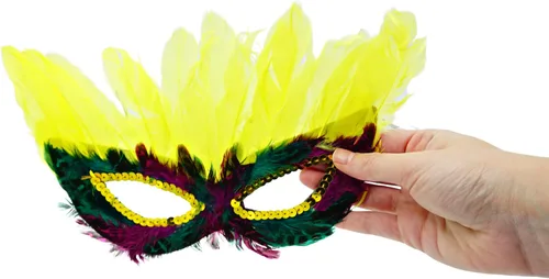 Vista 5 de 4E's Novelty - Máscaras de plumas de fantasía, 12 estilos, para Mardi Gras