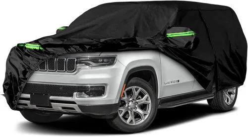 Vista 11 de Funda impermeable de 6 capas para automóvil de repuesto para Jeep Grand Cherokee 1993-2010 All Weather Car Cover with Cotton Liner, Zipper Door
