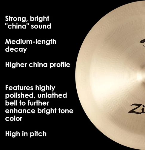 Vista 4 de Zildjian A0354 18" A China Platillo Alto