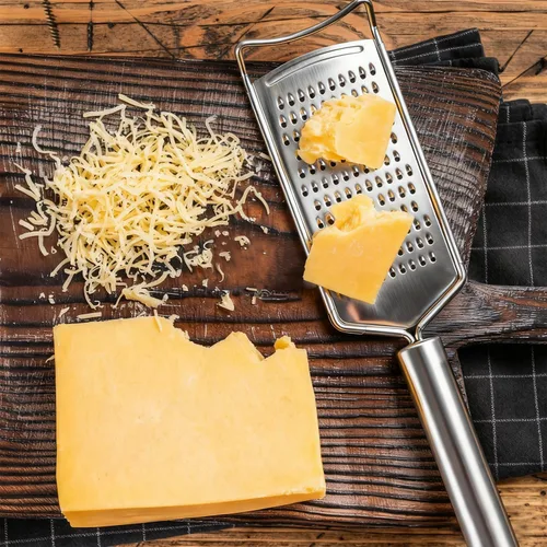 Vista 5 de Rallador de queso, rallador de limón con asa, rallador de cocina, juego de 5 unidades de acero inoxidable para especias de queso, jengibre, ajo