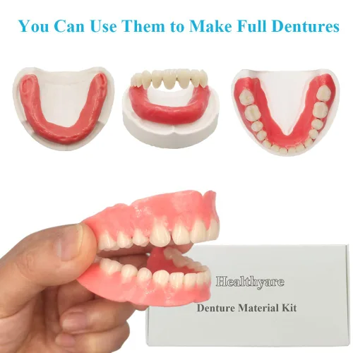 Vista 3 de Kit de material de prótesis para reparación de dientes perdidos o dientes falsos de prótesis completas de bricolaje