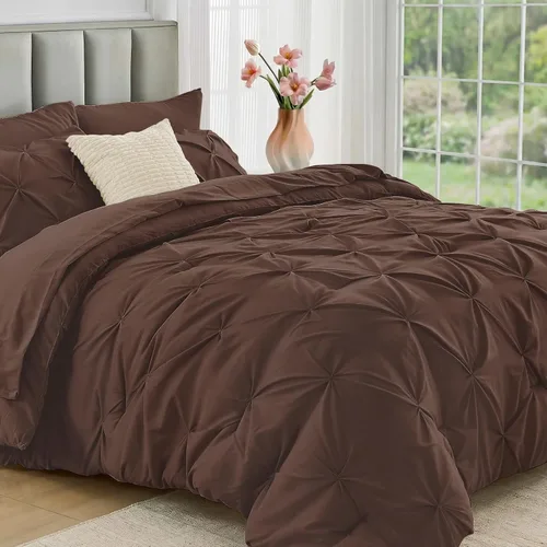 Vista 33 de JOLLYVOGUE Juego de edredón tamaño individual de 5 piezas – Juego de ropa de cama tamaño individual en una bolsa para todas las estaciones