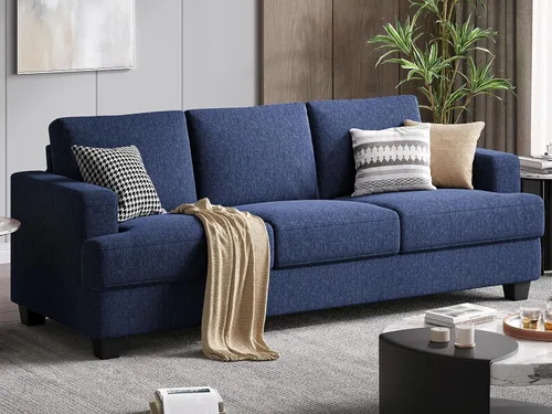 Vista 7 de COPIAE Sofá de 89 pulgadas con asientos extra profundos de gran tamaño, sofá de 3 plazas para sala de estar, sofá y sofá moderno, cómodos