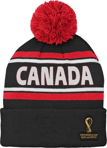 Vista 15 de Outerstuff Sombrero unisex para jóvenes de la Copa Mundial de la FIFA Country Premium Bobble Cuff Pom Hat Borgoña