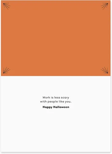 Vista 2 de Hallmark Business (paquete de 25) tarjetas de Halloween (negro y naranja) para empleados, grupos, asociaciones, organizaciones, personal