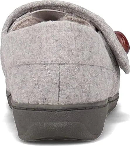 Vista 4 de Vionic Women's Indulge Jackie Flannel Slip On Slipper- Comfortable Spa House Slippers that include Three-Zone Comfort with Orthotic Insole Arch