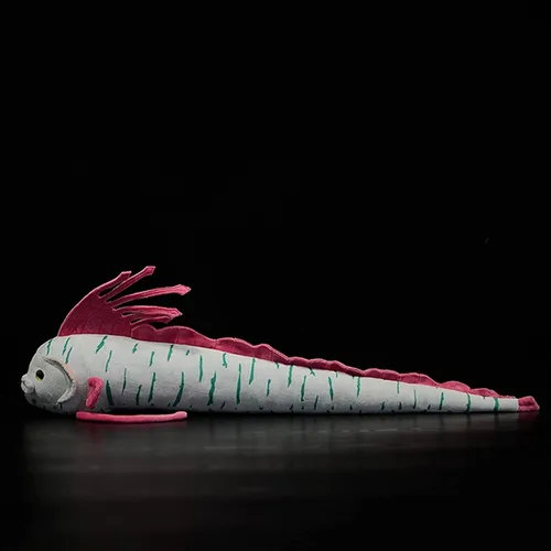 Vista 2 de lilizzhoumax Oarfish - Animal de peluche realista, animal abisal de simulación, peluche súper suave, juguetes para niños, juguete de figura