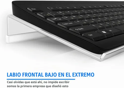Vista 4 de Richboom - Soporte para teclado de computadora de acrílico transparente, inclinado, para escritura ergonómica fácil, versión mejorada, soporte