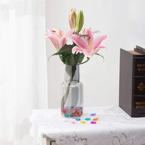 Vista 6 de 150 piezas de cristal acrílico rosa en forma de corazón gemas