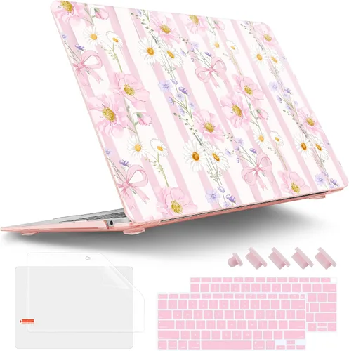 Vista 14 de Tuiklol Para MacBook Air de 13 pulgadas (versión 2021-2018) M1 A2337/A1932/A2179 con pantalla Retina Touch ID, carcasa rígida de plástico y cubierta
