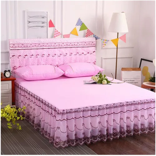 Vista 18 de OTBK Falda de cama individual blanca con volantes y borlas, estilo bohemio, falda de cama con encaje, volantes, floral, Shabby Chic juegos de ropa