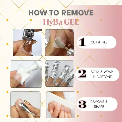 Vista 7 de HyGEL CLEAR - Esmalte de uñas de gel híbrido de 2.0 fl oz, capa transparente natural PF01