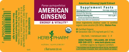 Vista 8 de Herb Pharm Extracto de ginseng americano orgánico certificado - 1 onza