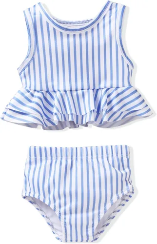 Vista 11 de Aalizzwell Traje de Baño para Niña Pequeña de Dos Piezas Traje de Baño Bikini para Playa Bandera americana B