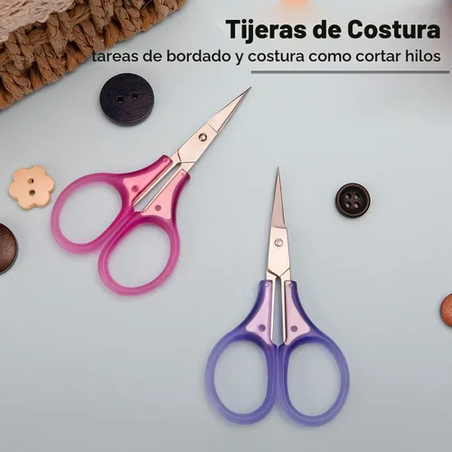 Vista 3 de SCAIKTIG Tijeras pequeñas para manualidades, tijeras de viaje pequeñas de 3 pulgadas que cumplen con la Tsa con tapa, tijeras afiladas para todo
