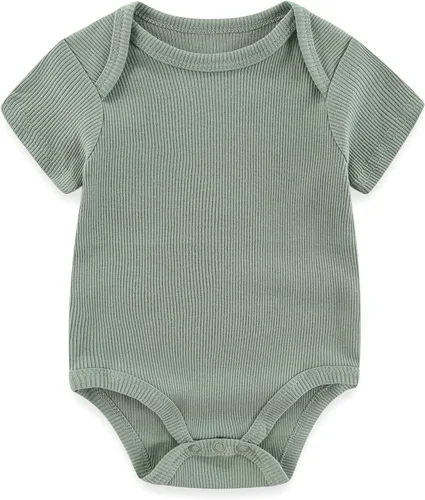 Vista 31 de Kiddiezoom Mameluco unisex de algodón de una pieza para bebé recién nacido, 5