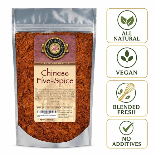 Vista 5 de Spice Appeal Polvo chino de cinco especias, condimento vegano, bolsa de 4