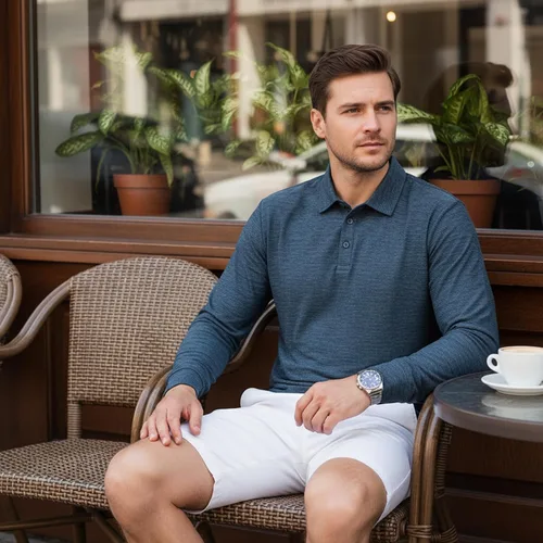 Vista 83 de NAVISKIN Camisas polo de manga larga para hombre, camisas de golf con cuello UPF 50 SPF para hombre, secado rápido, absorbe la humedad