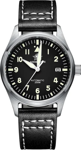 Vista 8 de ADDIESDIVE Relojes automáticos para hombre, acero inoxidable, NH35A, movimiento buceador, 200 M, esfera luminiscente, reloj de vestir analógico