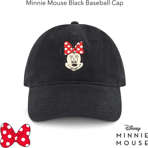 Vista 2 de Concept One Disneys Minnie Mouse Bows Embroidered Cotton Adjustable Dad Hat with Curved Brim