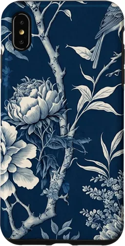 Vista 11 de Chinoiserie Floral Toile Blue and White Funda para iPhone 17