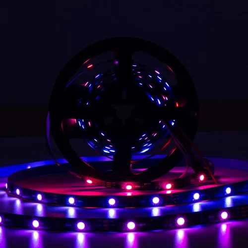 Vista 5 de WS2811 Tira de luz LED direccionable de píxeles 30LEDs/m 10Pixels/m 150LEDs 50pixels SMD 5050 RGB Dream Color LED Pixel RGB Strip DC12V