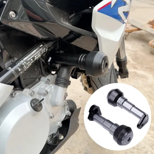 Vista 10 de Marco de protección contra caídas para motocicleta, protector de carenado, protector de almohadilla antichoque compatible con BMW G310R, G310GS Negro