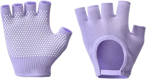 Vista 10 de Guantes de yoga antideslizantes sin dedos, ideales para pilates, barras, yoga de aire y entrenamientos de fitness, tela transpirable con agarre