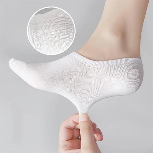 Vista 2 de AKOENY No Show Socks - Calcetines de corte bajo para mujer botines planos sin cordones 6-9 pares