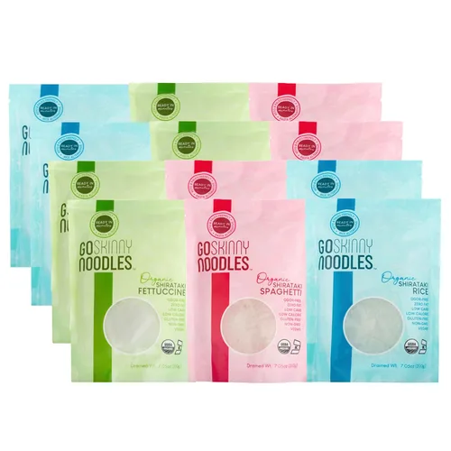 Vista 21 de GoSkinny Noodles Angel Hair (paquete de 6), Shirataki y Konjac orgánico, bajo en carbohidratos, bajo en calorías, sin gluten, vegano, keto, paleo