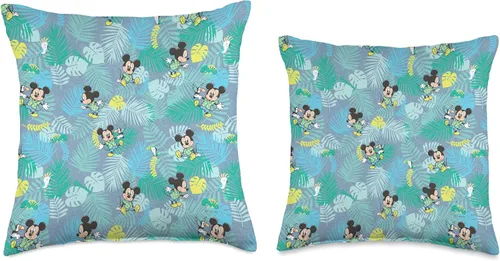 Vista 3 de Disney Baby Mickey Mouse - Cojín con estampado tropical (16.0 x 16.0 in), multicolor