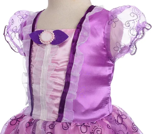 Vista 5 de Dressy Daisy Disfraz de princesa para niñas pequeñas, disfraz de Halloween, fiesta de cumpleaños, color morado