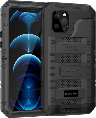 Vista 22 de Beasyjoy Funda para iPhone 12 - Impermeable, Grado Militar Resistente a Golpes con Protector de Pantalla Integrado, Protección Completa del Cuerpo