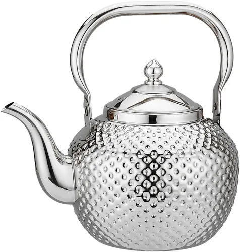 Vista 10 de SANQIAHOME - Tetera de 1200 ml con infusor, hervidor de agua de acero inoxidable, asa de elevación, tetera para agua, hervidor para inducción/gas