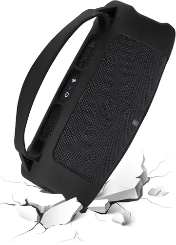 Vista 4 de Funda de silicona compatible con altavoz inalámbrico JBL Charge 5 Wi-Fi Funda protectora diseñada para altavoz Bluetooth portátil JBL Charge 5