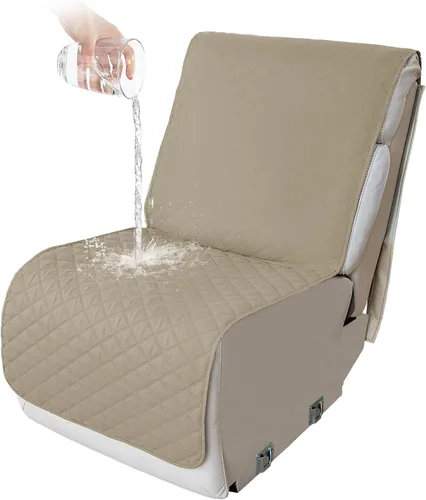 Vista 123 de HDCAXKJ Fundas impermeables 100% impermeables para sofá reclinable en forma de L, lavable, acolchada y suave para perros y mascotas, 1 funda de Negro