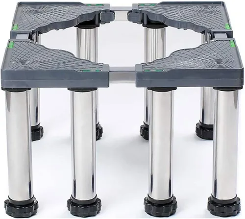 Vista 12 de Base ajustable multifuncional para lavadora Soporte de secadora Antivibración ajustable de 17.7 a 27.5 pulgadas, bandejas de piso para refrigerador