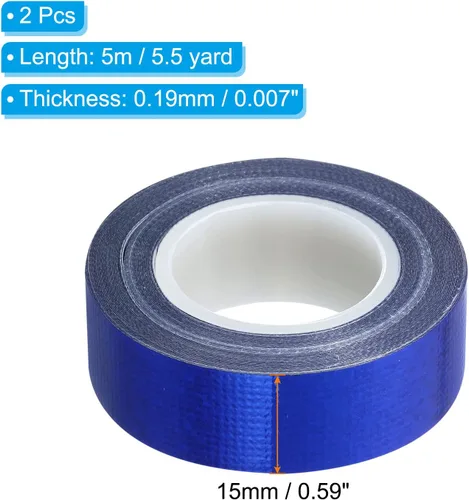 Vista 2 de PATIKIL Cinta brillante con purpurina de 0.591 in x 16.4 ft, paquete de 2 cintas adhesivas holográficas decorativas para manualidades, álbumes
