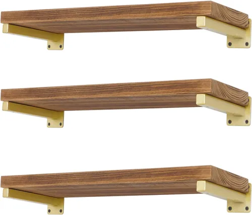 Vista 10 de 6 piezas soportes de estante negros de 4 pulgadas resistentes para estantes de pared de metal, soportes de estantería flotantes industriales
