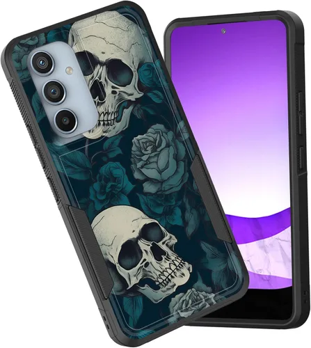 Vista 53 de Funda protectora para Galaxy A13 5G, doble capa híbrida resistente a prueba de golpes, policarbonato duro, silicona suave, TPU, funda protectora